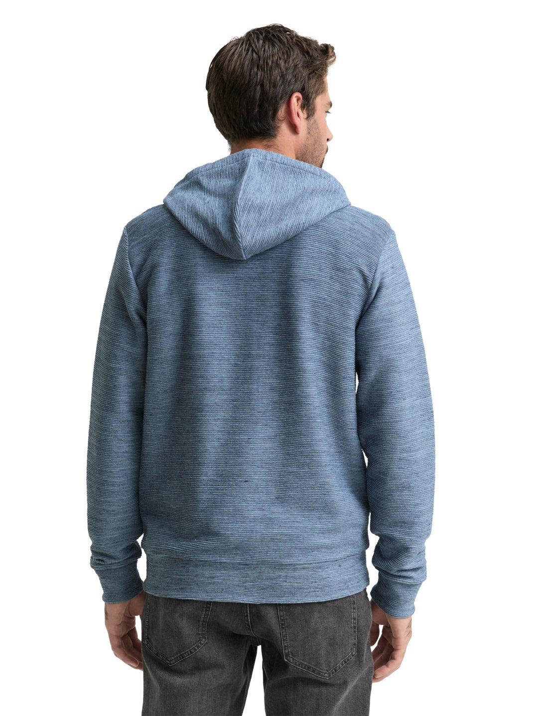 structured  hoodie, denim blue structured melange 39220 Bild 4