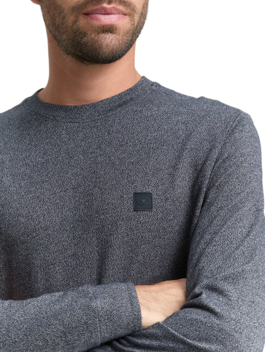 structured longsleeve, navy grindle structure 19932 Bild 5