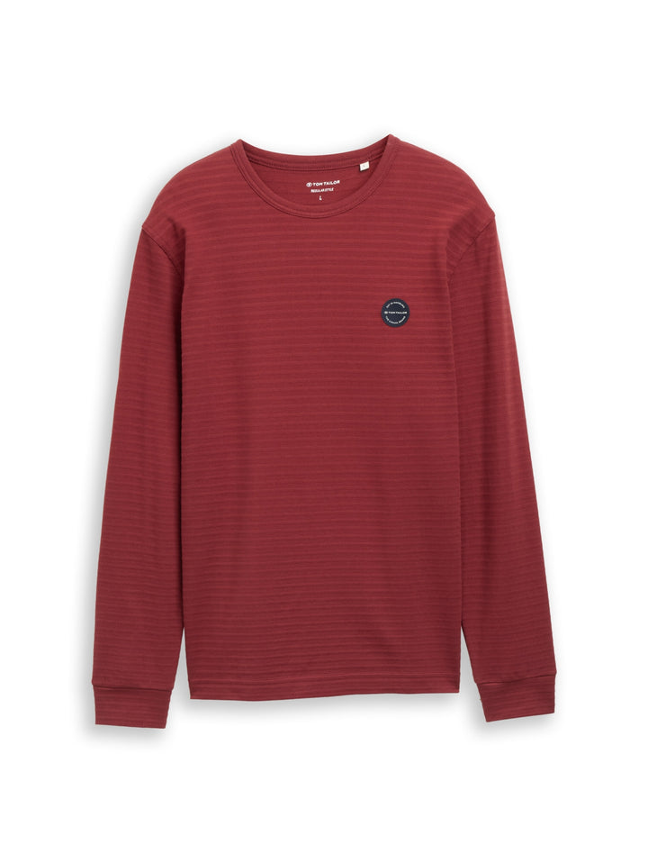 structured longsleeve, pear red 40581 Bild 1