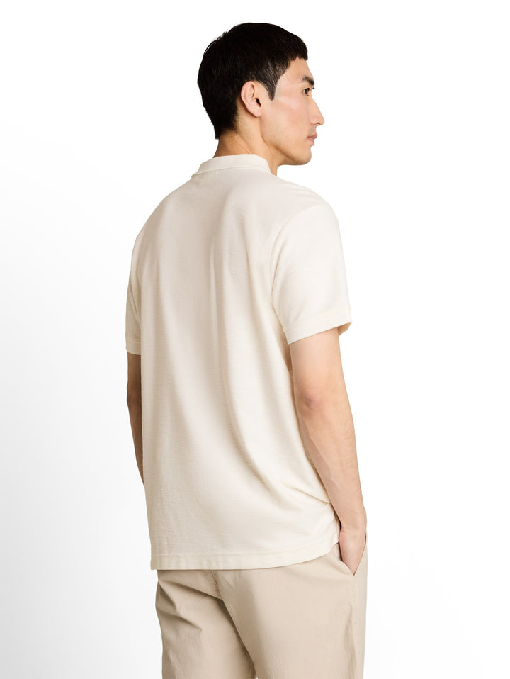 structured resort collar polo, Gardenia White 10348 Bild 4