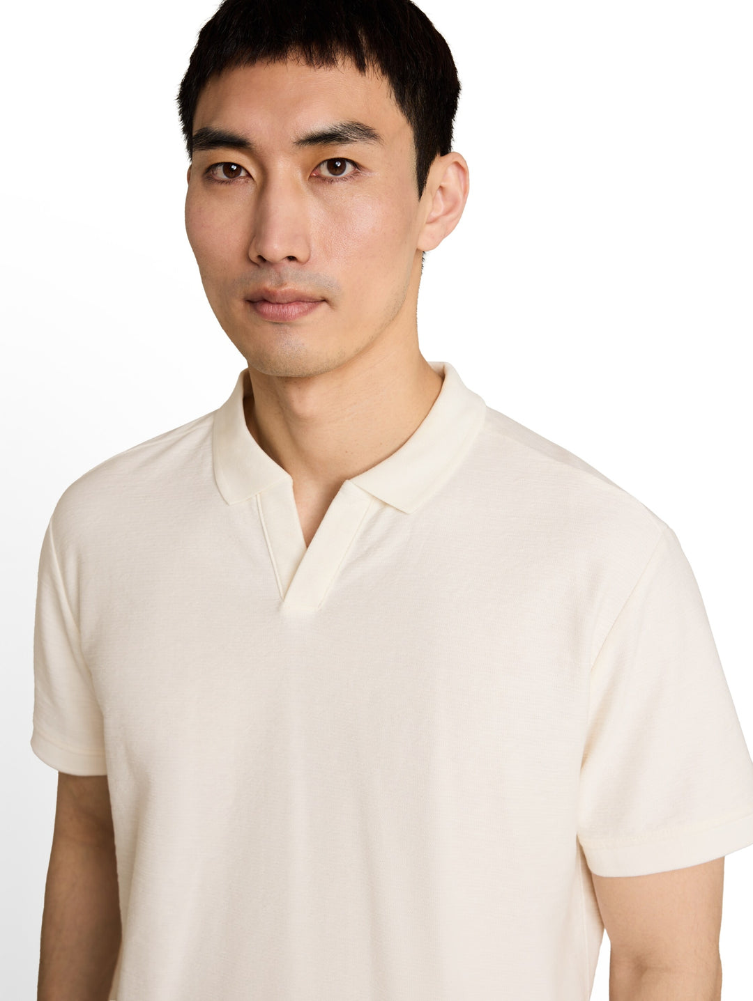 structured resort collar polo, Gardenia White 10348 Bild 5