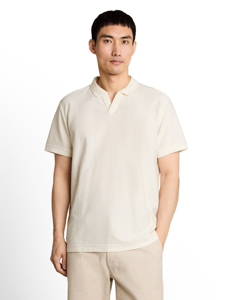 structured resort collar polo, Gardenia White 10348 Bild 6