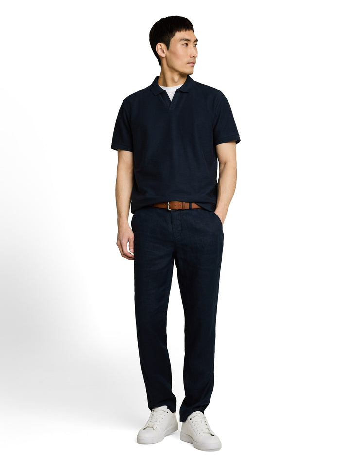 structured resort collar polo, sky captain blue 10668 Bild 3