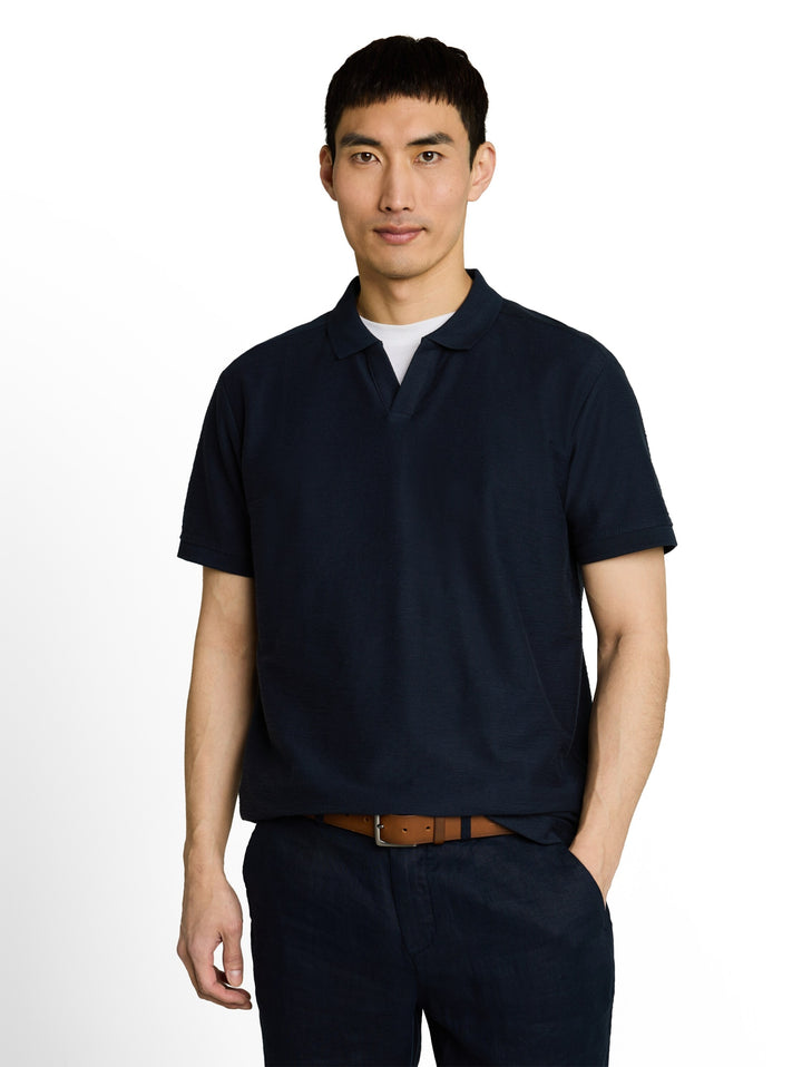 structured resort collar polo, sky captain blue 10668 Bild 5