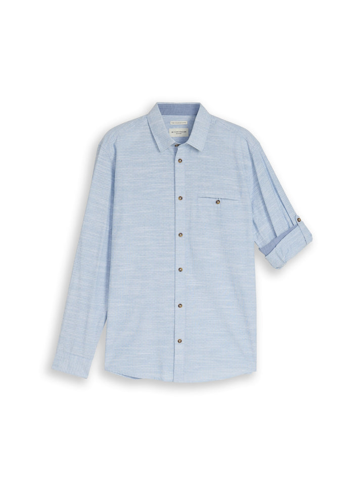 structured shirt, blue petrol structure 39537 Bild 1