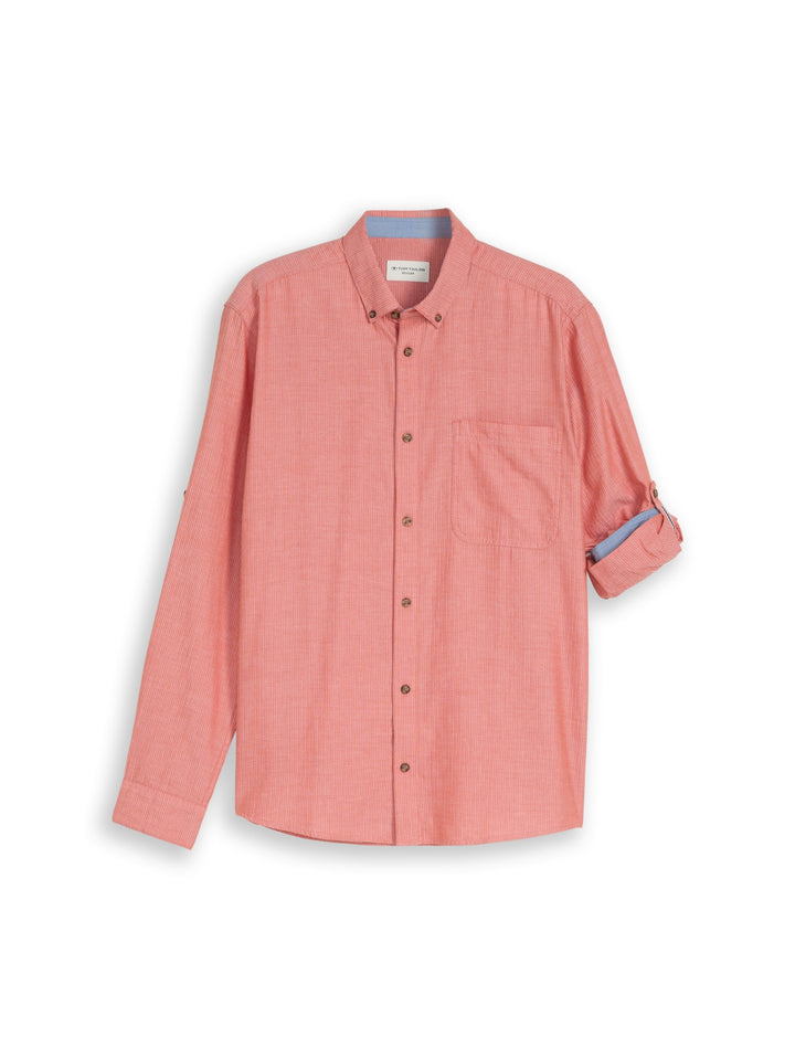 structured shirt, chili orange herringbone 39589 Bild 1