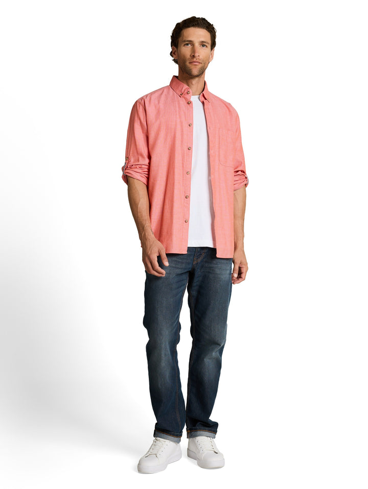 structured shirt, chili orange herringbone 39589 Bild 3
