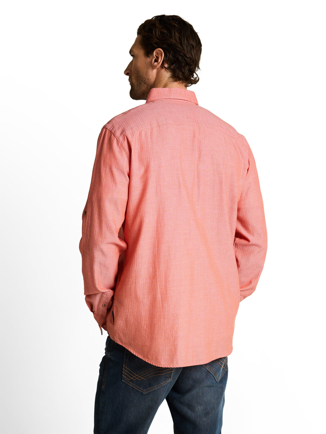 structured shirt, chili orange herringbone 39589 Bild 4