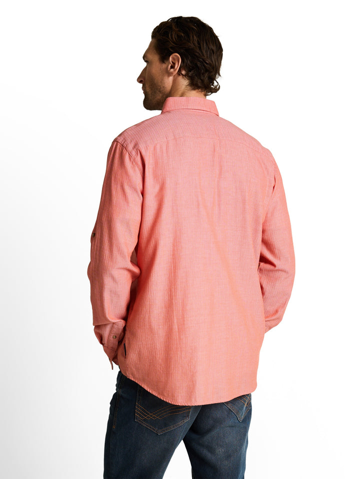 structured shirt, chili orange herringbone 39589 Bild 4