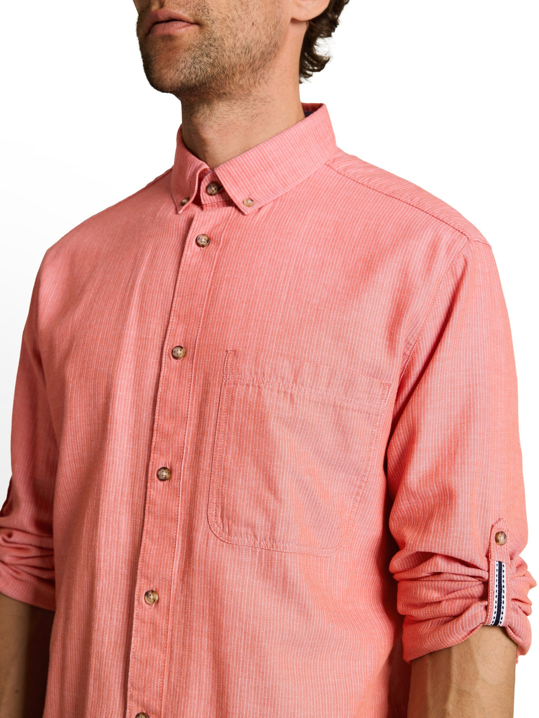 structured shirt, chili orange herringbone 39589 Bild 6