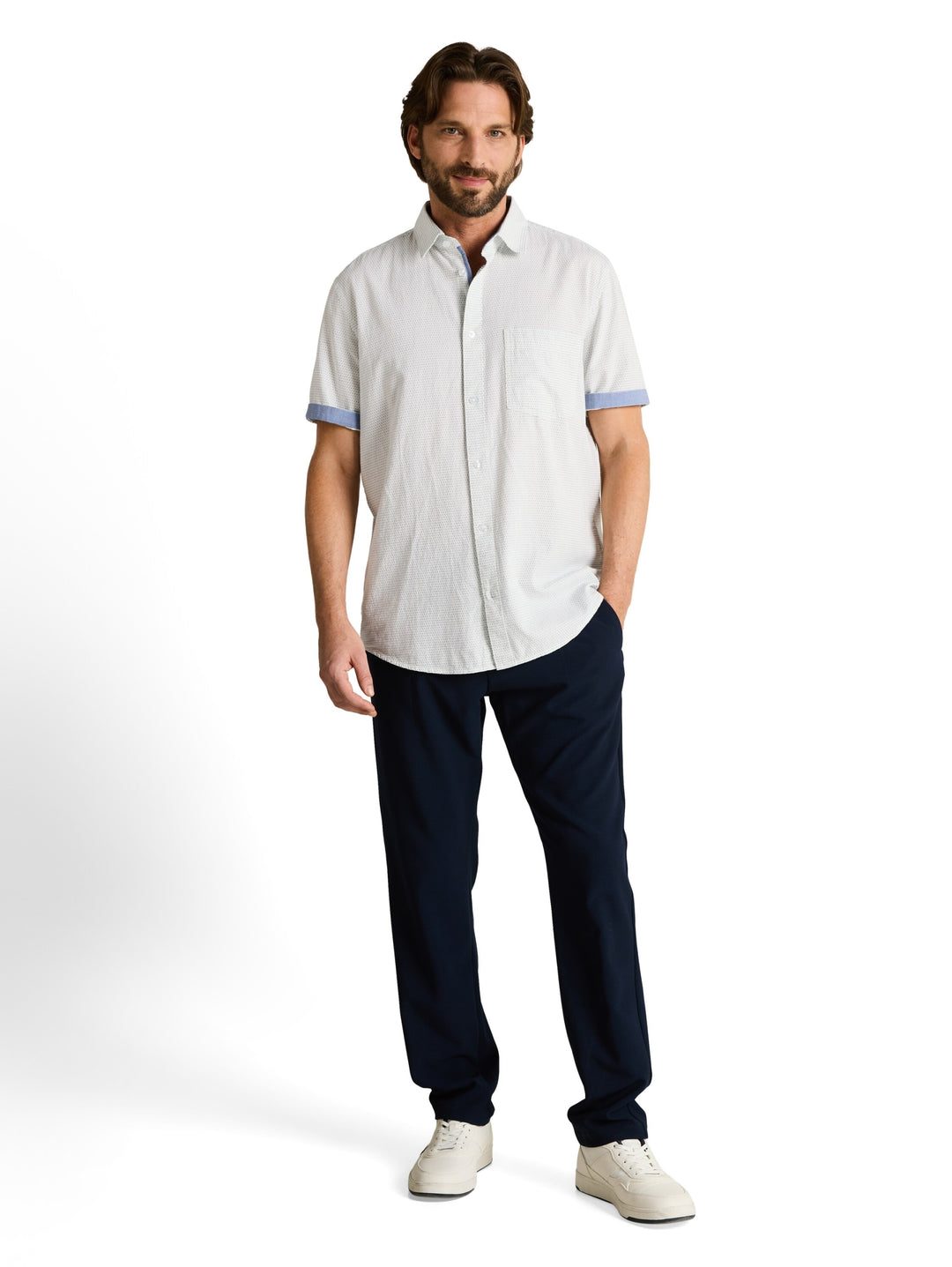 structured shirt, gardenia white dot structure 39667 Bild 3