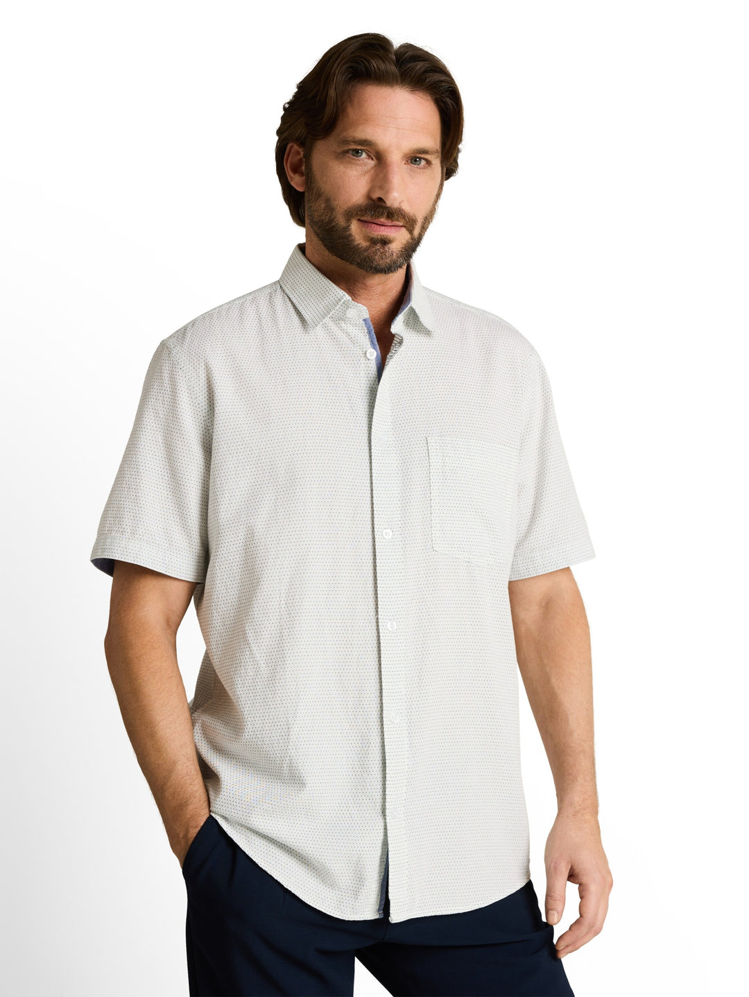 structured shirt, gardenia white dot structure 39667 Bild 5