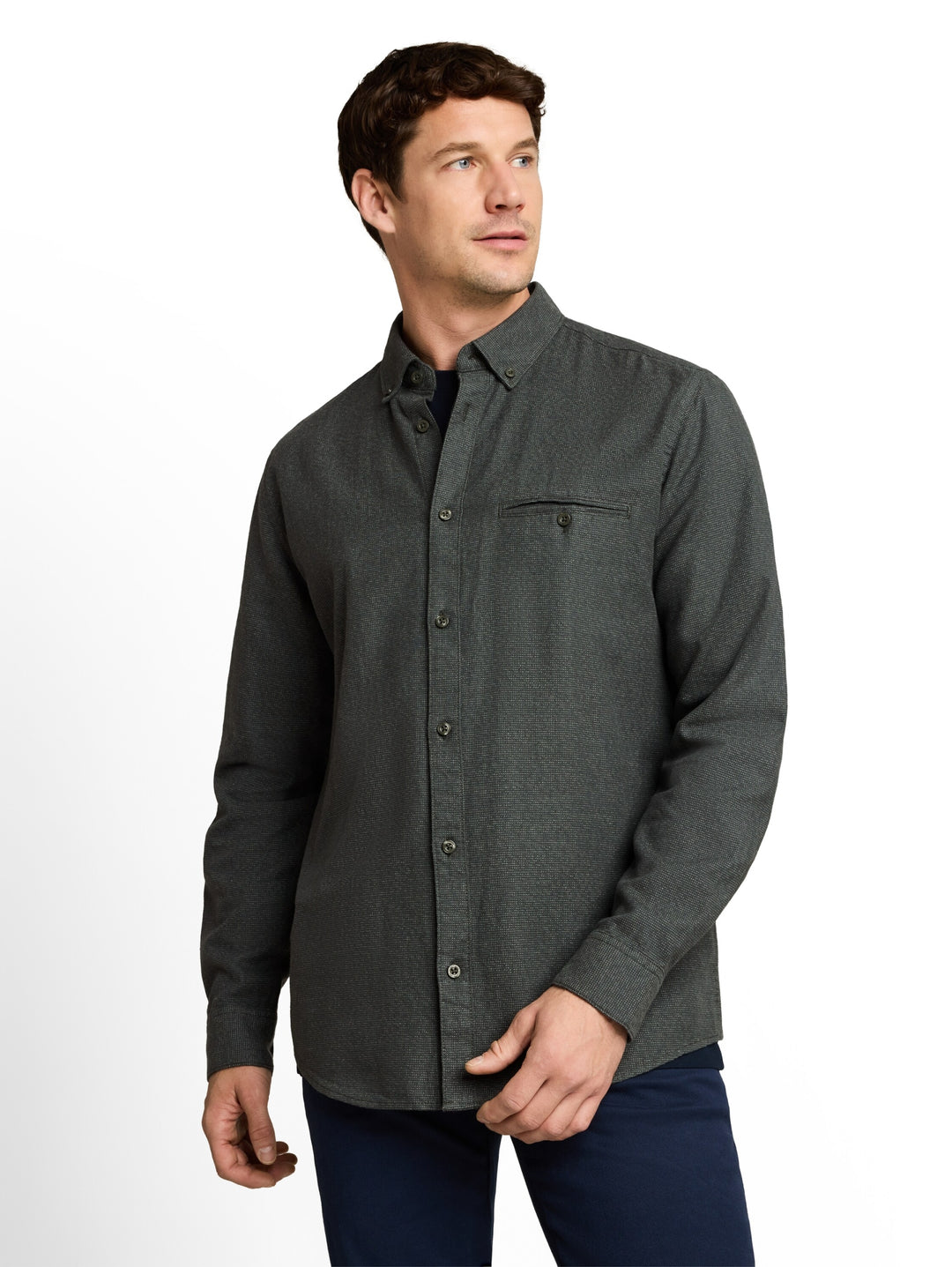 structured shirt, green based structure 40690 Bild 5