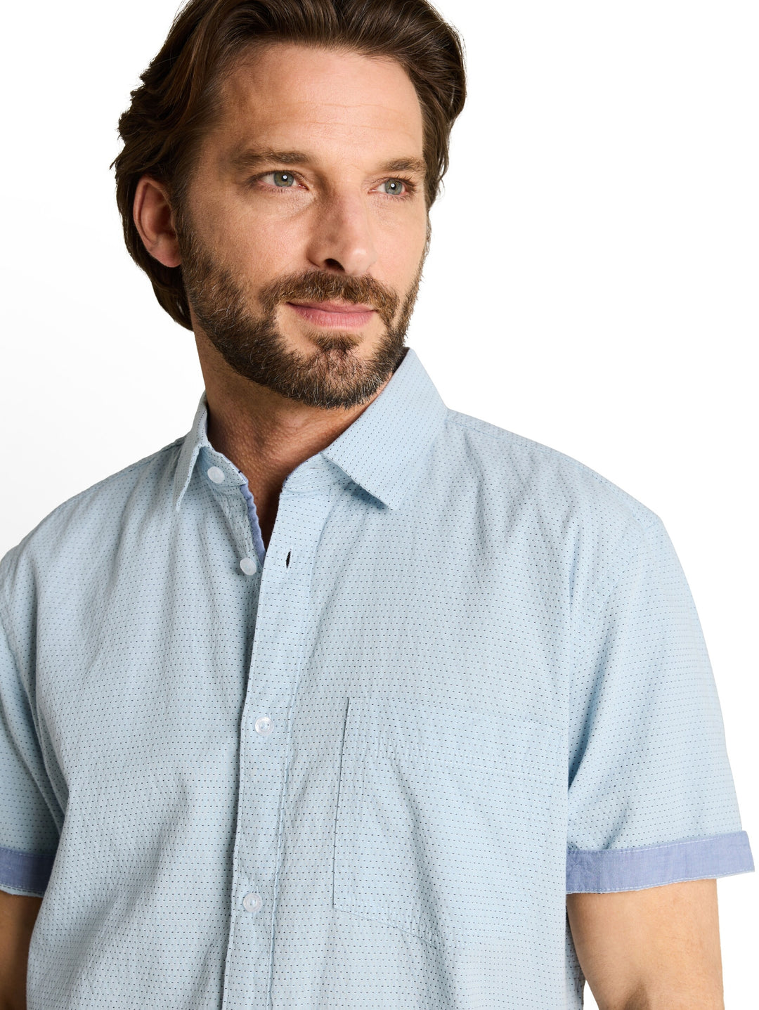structured shirt, light blue dot structure 39668 Bild 5