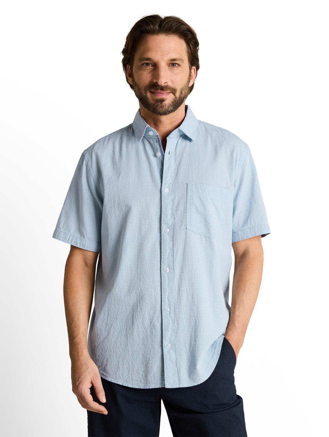 structured shirt, light blue dot structure 39668 Bild 6
