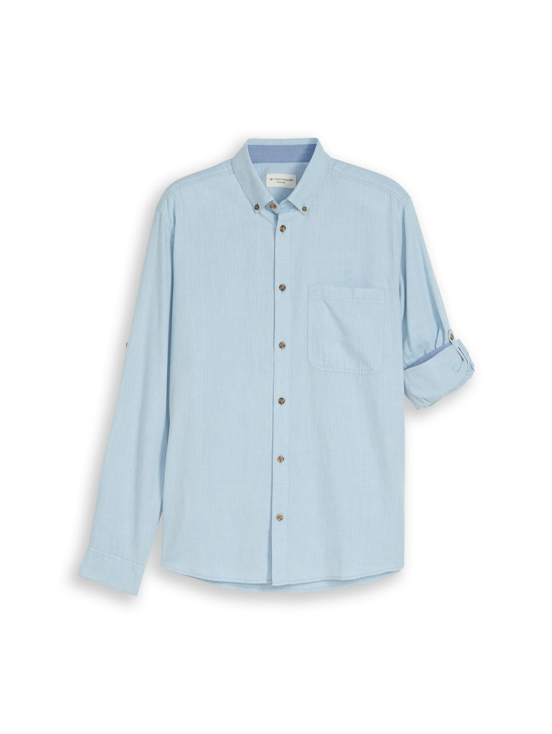 structured shirt, mountain blue herringbone 39588 Bild 1