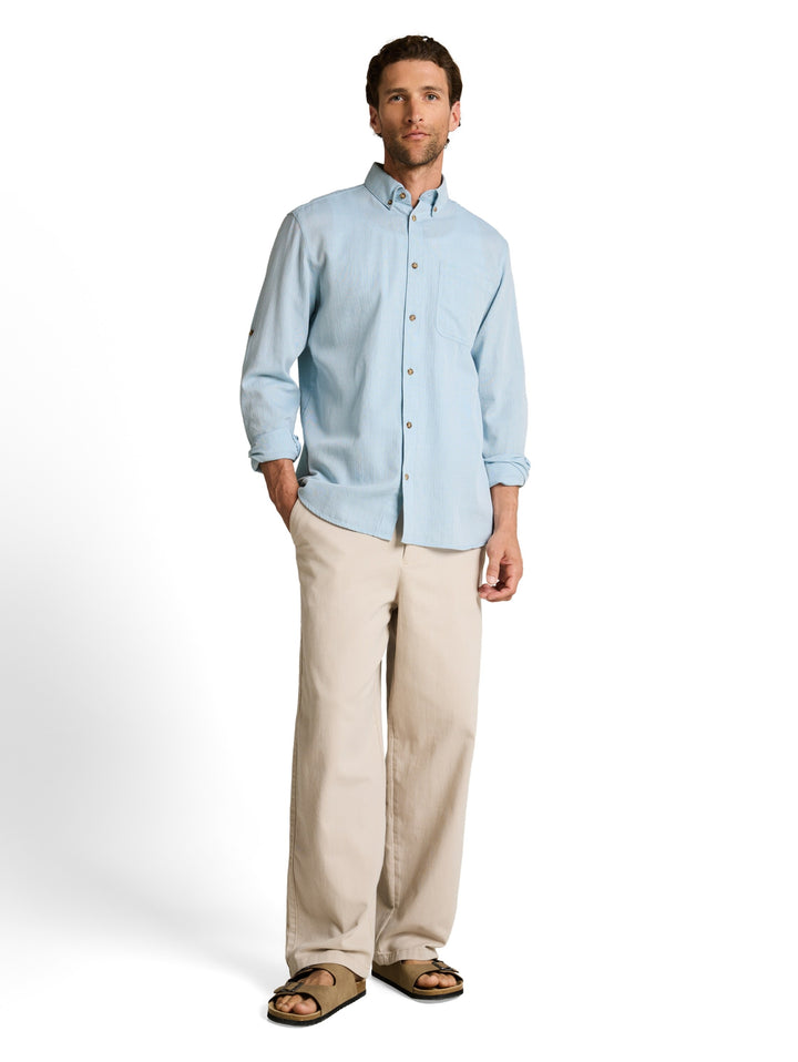 structured shirt, mountain blue herringbone 39588 Bild 3