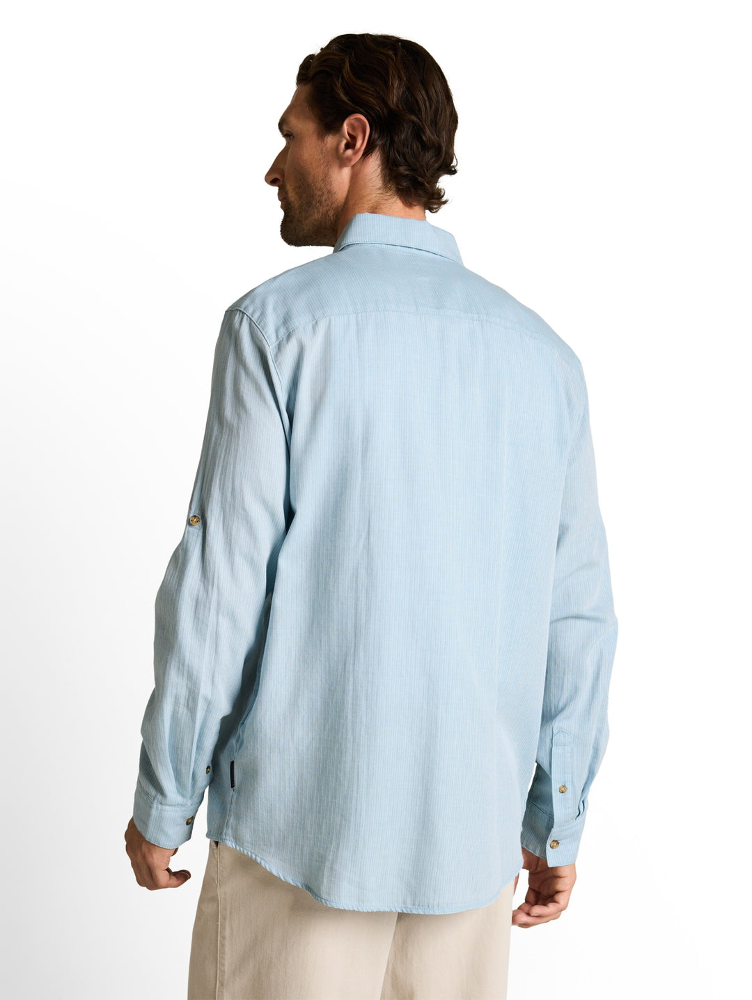 structured shirt, mountain blue herringbone 39588 Bild 4