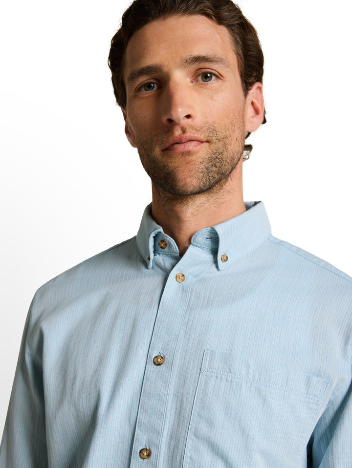 structured shirt, mountain blue herringbone 39588 Bild 5