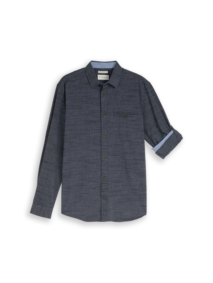 structured shirt, navy blue structure 39539 Bild 1