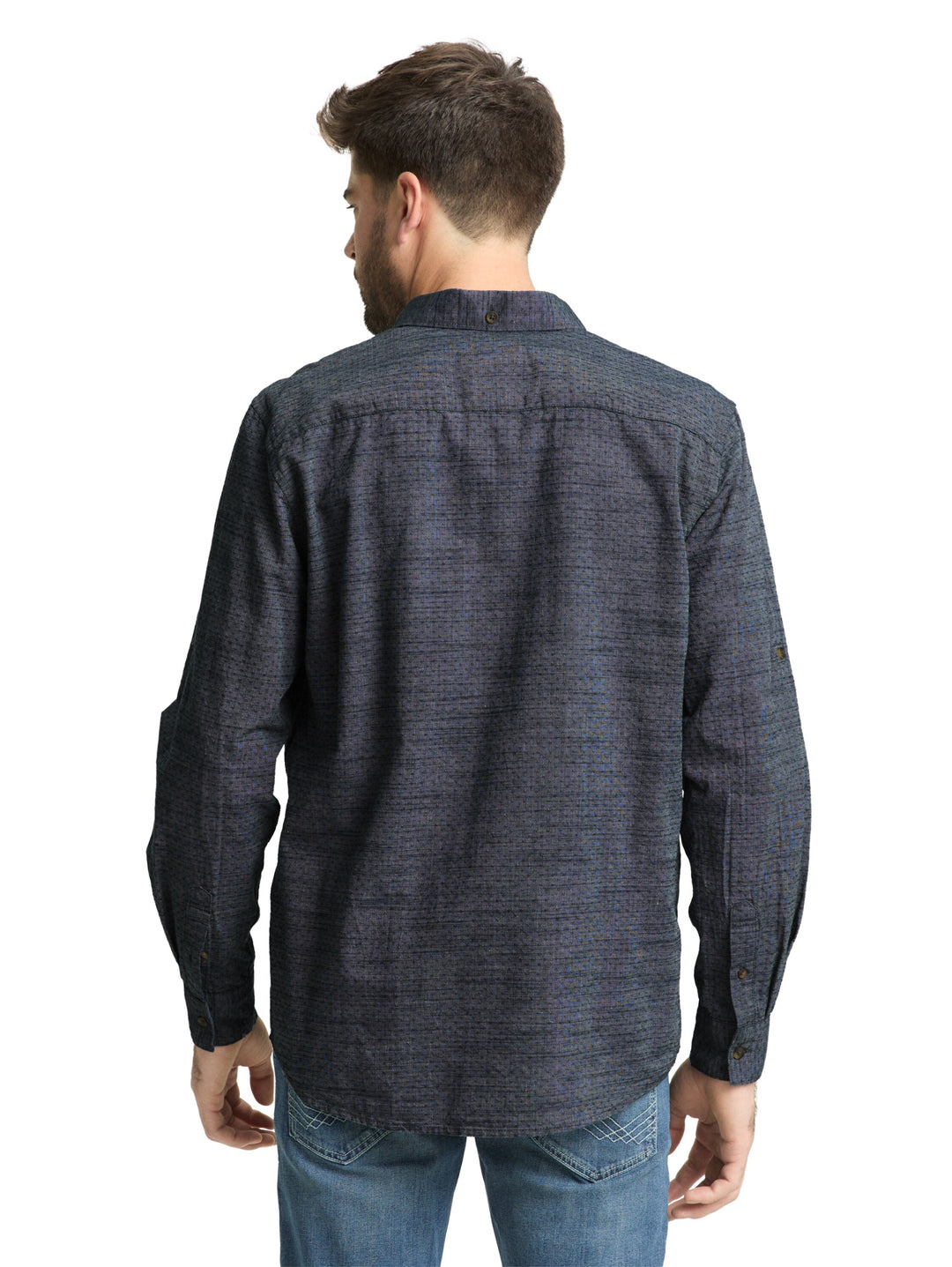 structured shirt, navy blue structure 39539 Bild 4