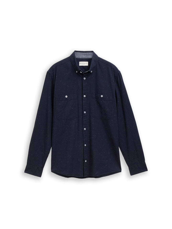 structured shirt, navy nep structure 38953 Bild 1