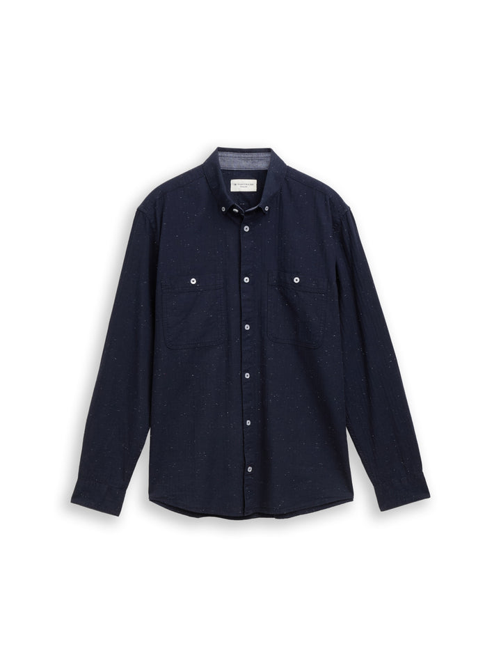 structured shirt, navy nep structure 38953 Bild 1