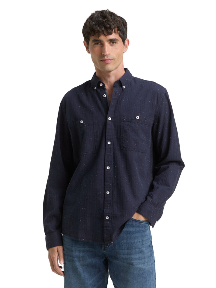 structured shirt, navy nep structure 38953 Bild 6
