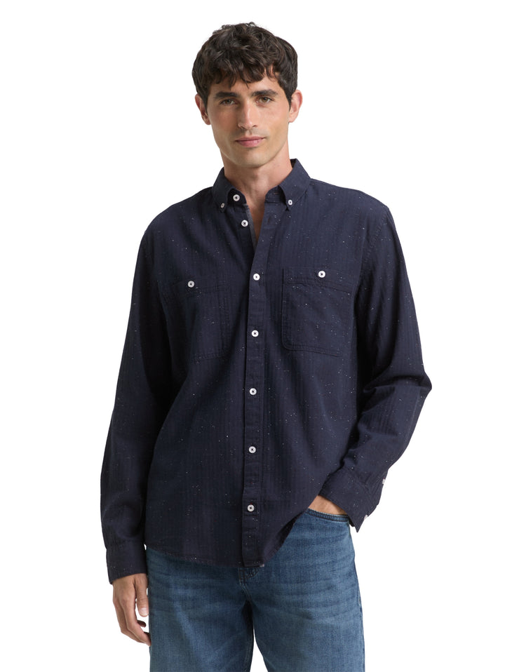 structured shirt, navy nep structure 38953 Bild 6