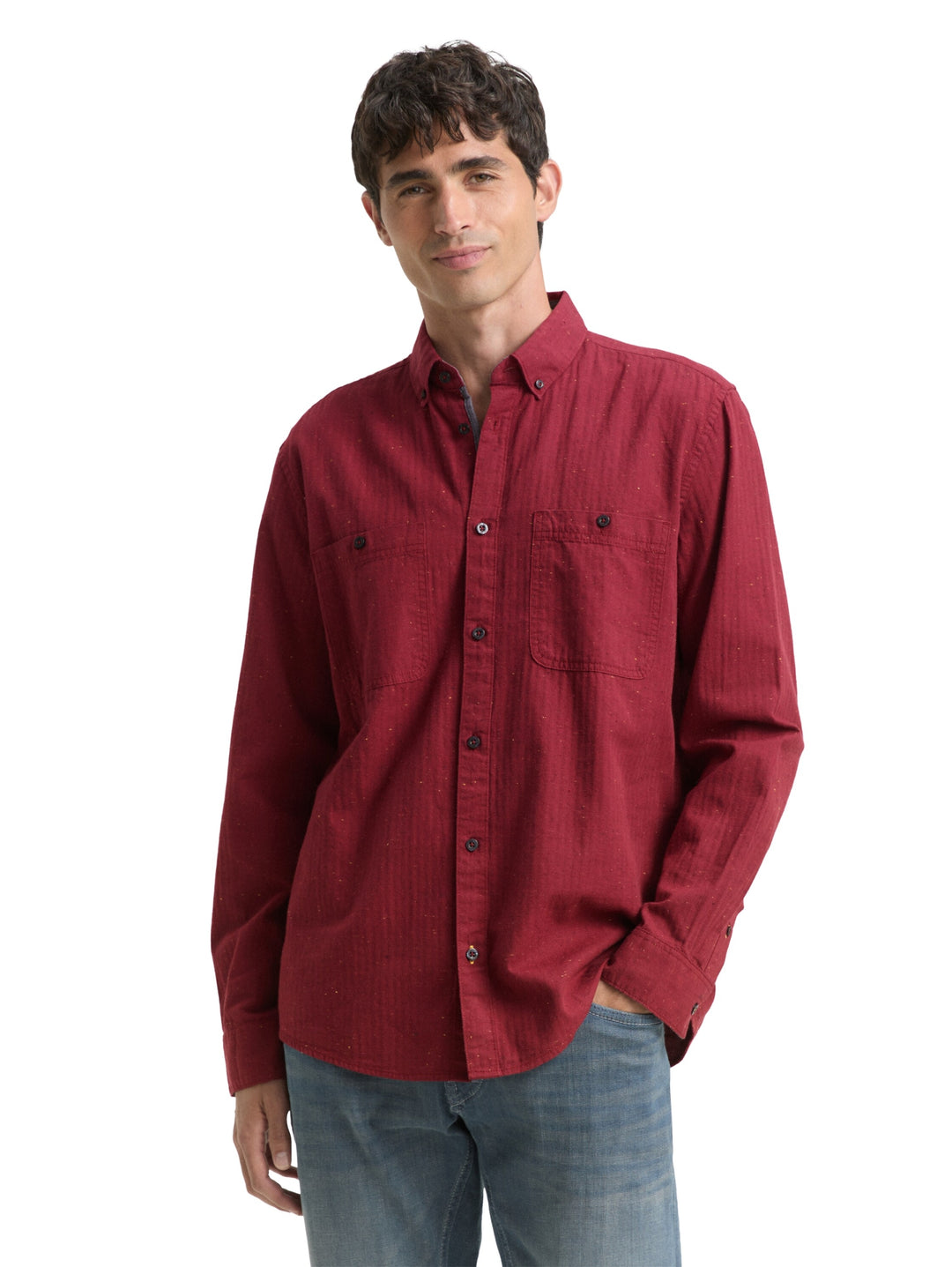 structured shirt, red nep structure 38952 Bild 5
