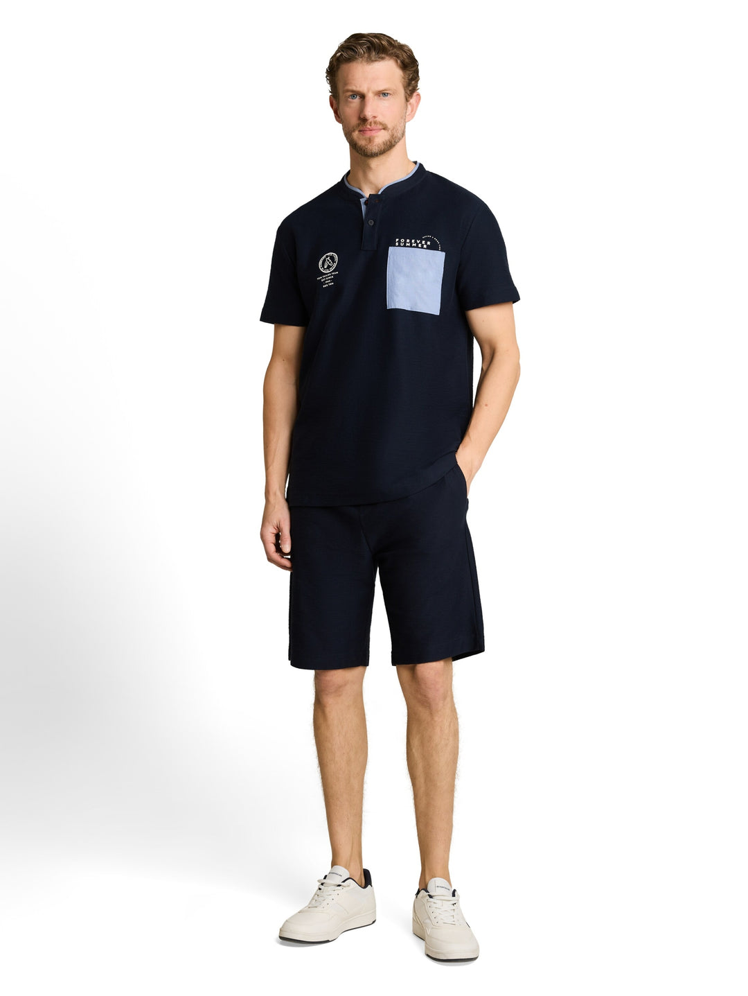 structured shorts, sky captain blue 10668 Bild 5