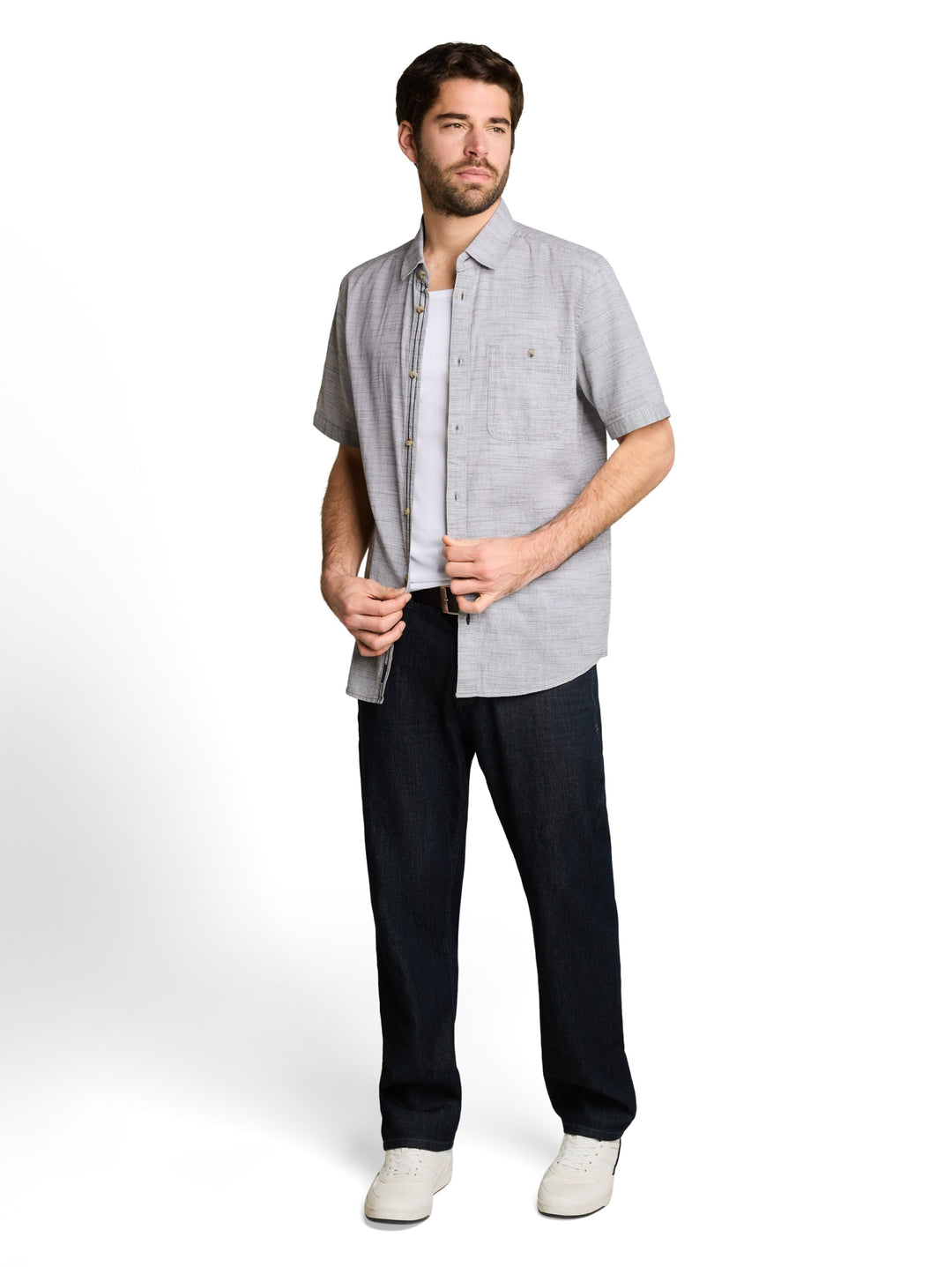 structured slubyarn shirt, leaf green horizontal stripe 40187 Bild 9