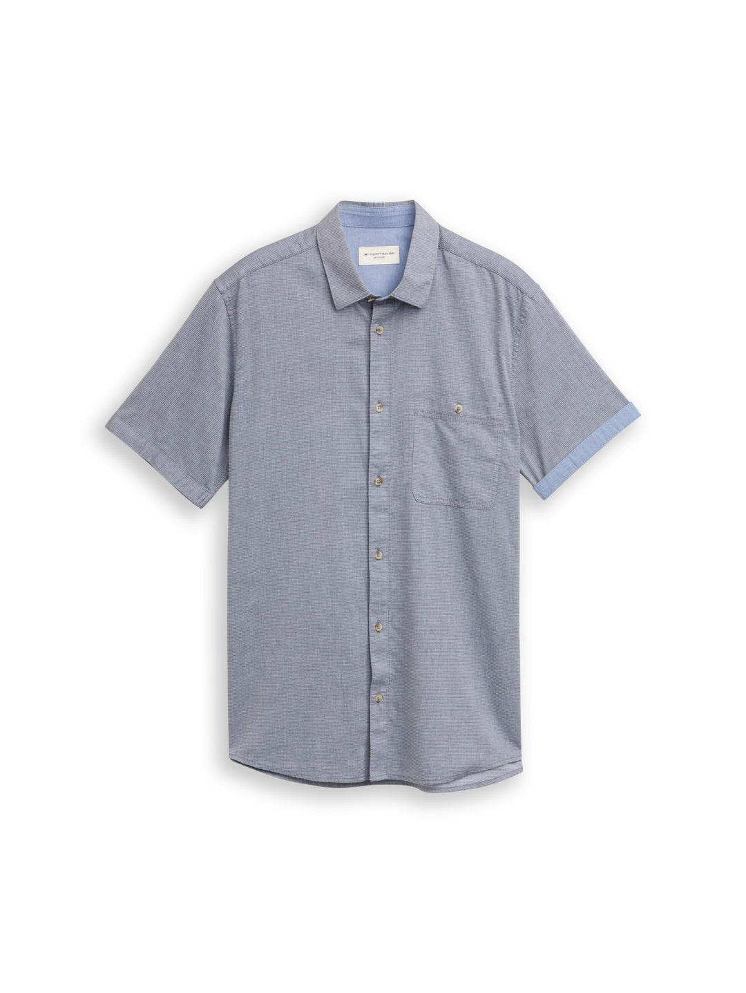 structured slubyarn shirt, navy blue horizontal structure 39672 Bild 1