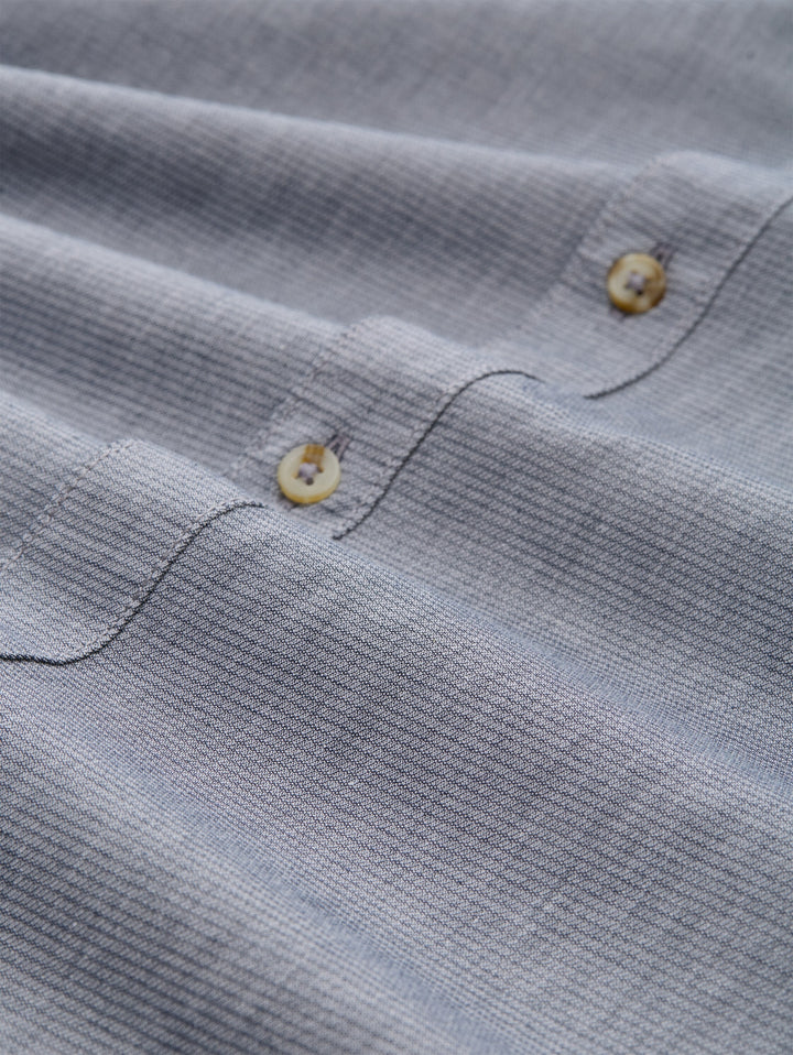 structured slubyarn shirt, navy blue horizontal structure 39672 Bild 2