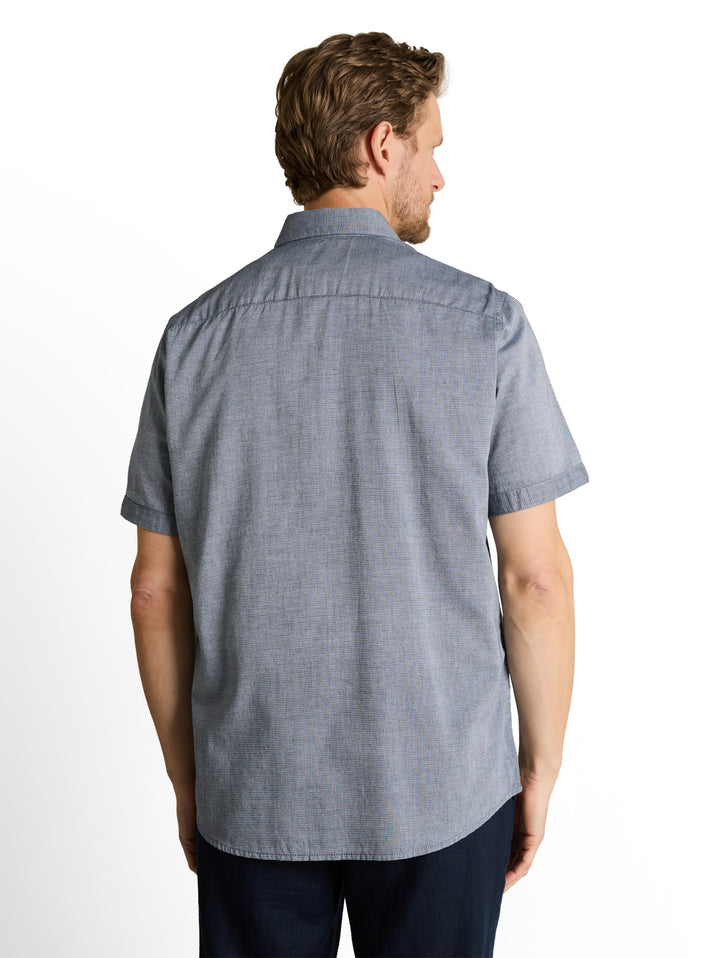 structured slubyarn shirt, navy blue horizontal structure 39672 Bild 4