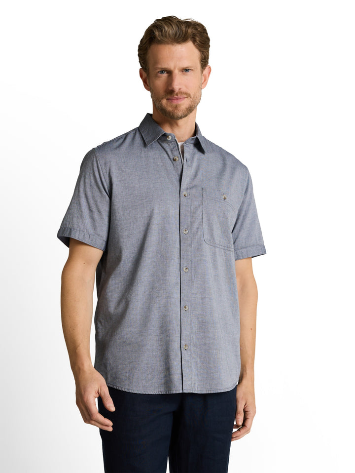 structured slubyarn shirt, navy blue horizontal structure 39672 Bild 6