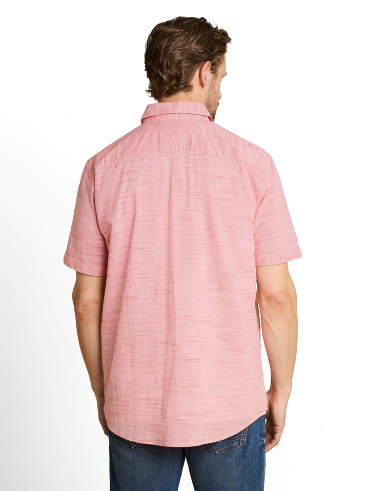 structured slubyarn shirt, orange red horizontal stripe 40188 Bild 10