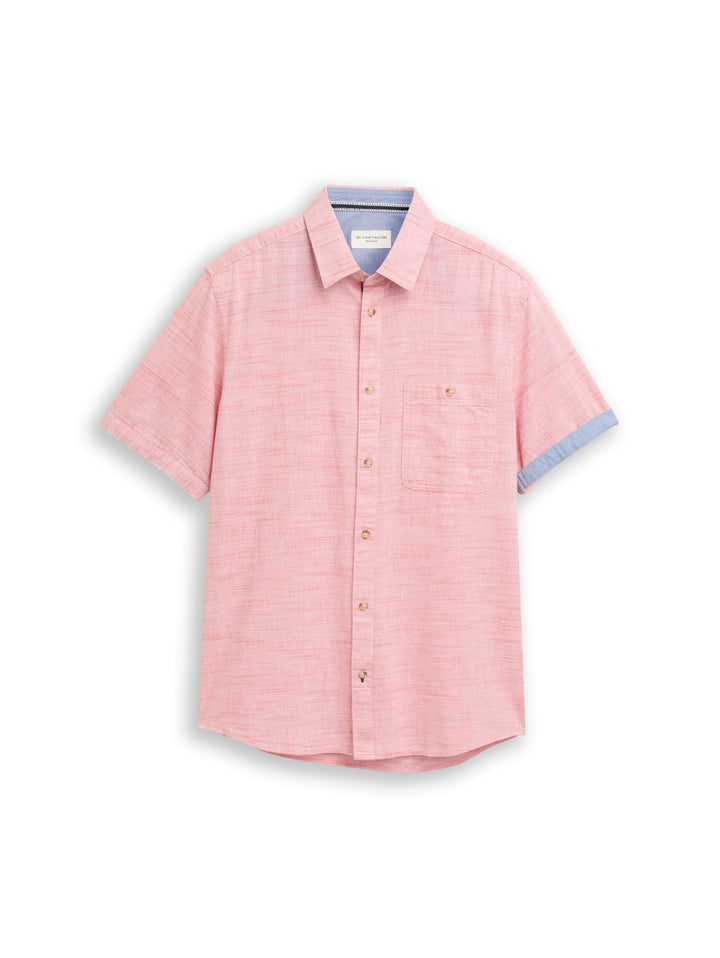 structured slubyarn shirt, orange red horizontal stripe 40188 Bild 7