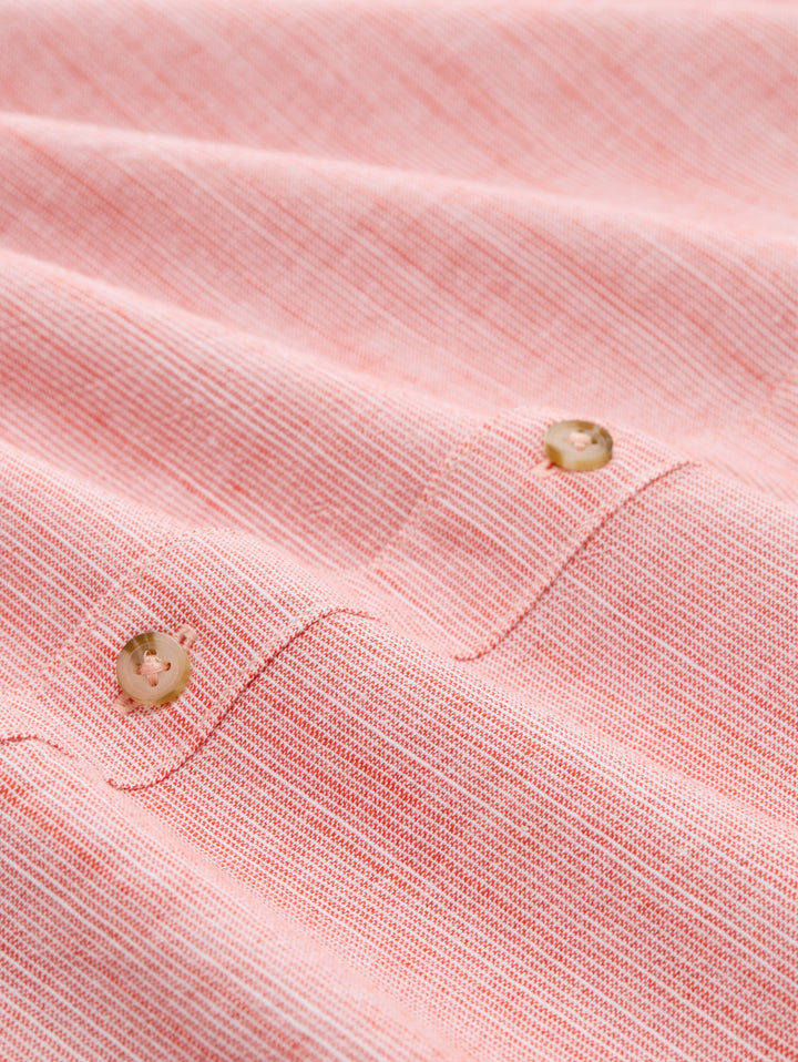 structured slubyarn shirt, orange red horizontal stripe 40188 Bild 8