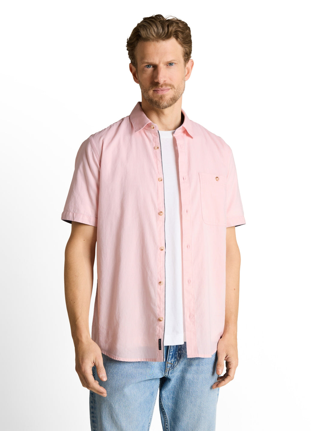 structured slubyarn shirt, pink horizontal structure 39676 Bild 5
