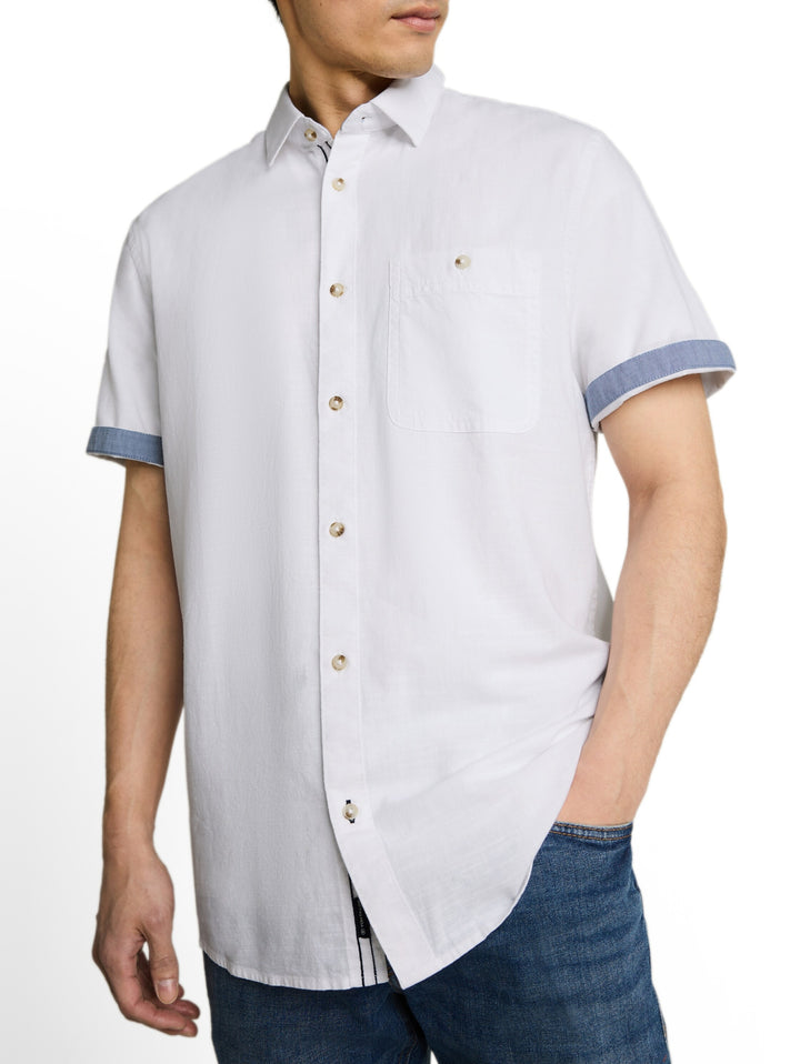 structured slubyarn shirt, White 20000 Bild 6