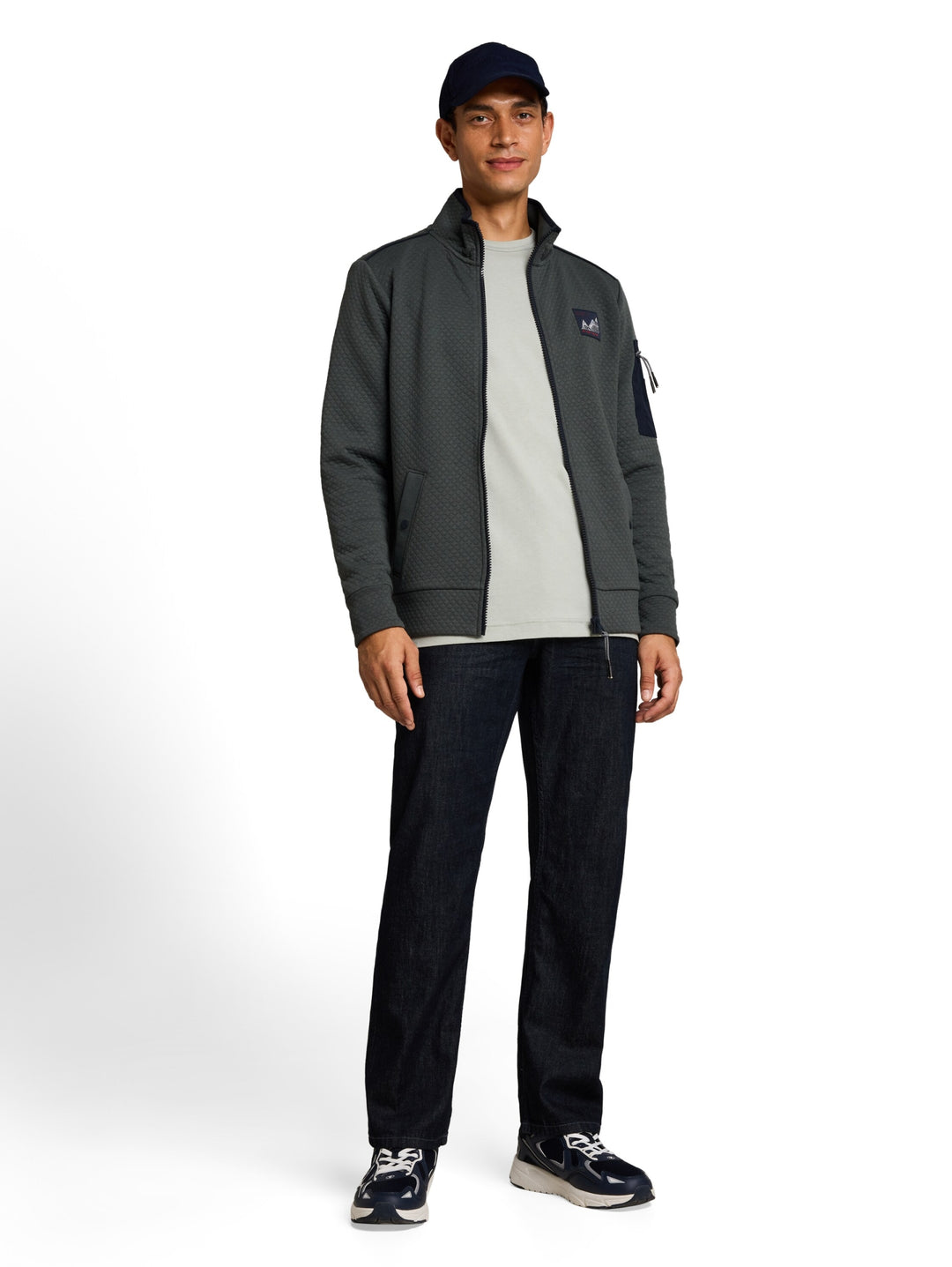 structured stand-up jacket, Darkest Olive 14406 Bild 3