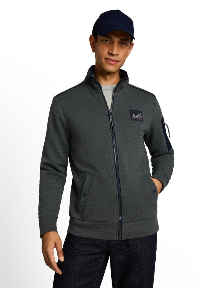 structured stand-up jacket, Darkest Olive 14406 Bild 6