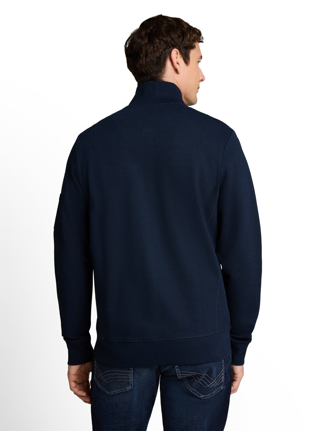 structured stand-up sweat jack, sky captain blue 10668 Bild 4
