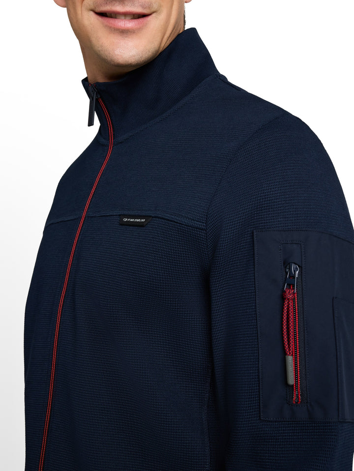 structured stand-up sweat jack, sky captain blue 10668 Bild 6
