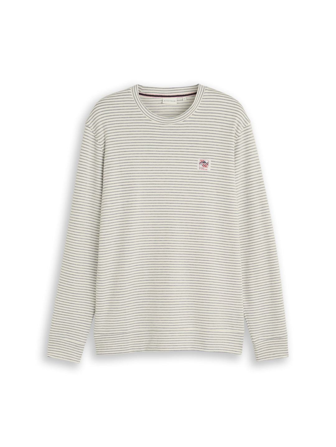 structured stripe longsleeve, offwhite structured stripe 40803 Bild 1