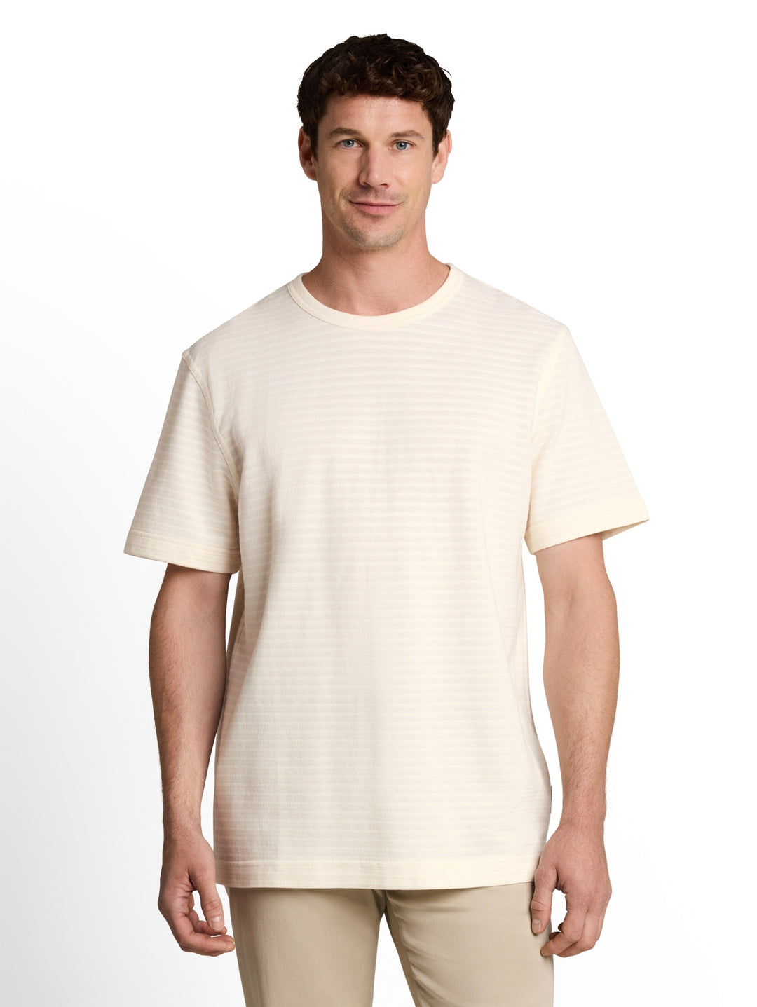 structured t-shirt, Gardenia White 10348 Bild 5
