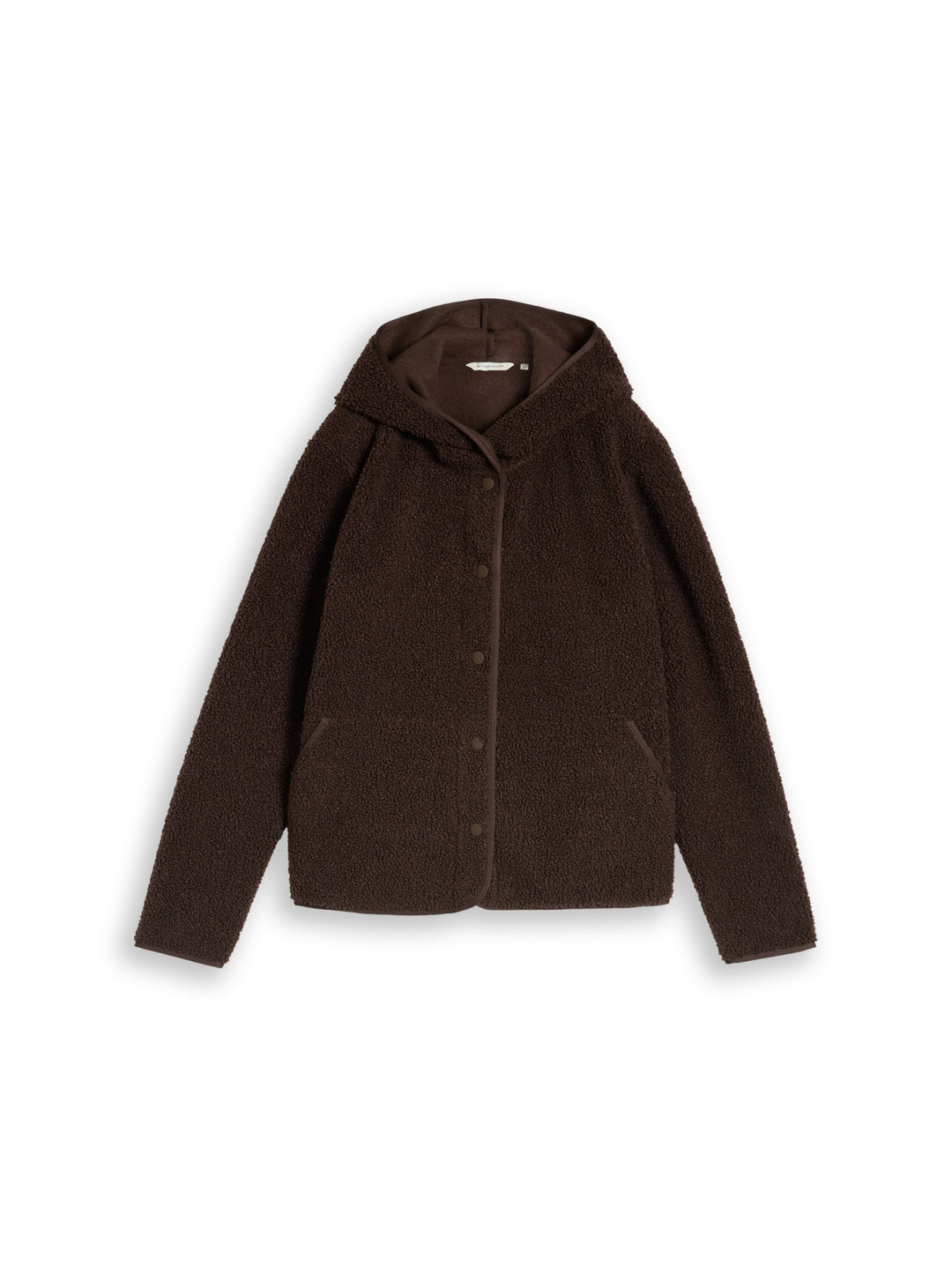 Sweatjacket teddy with buttons, java dark brown 13234 Bild 1