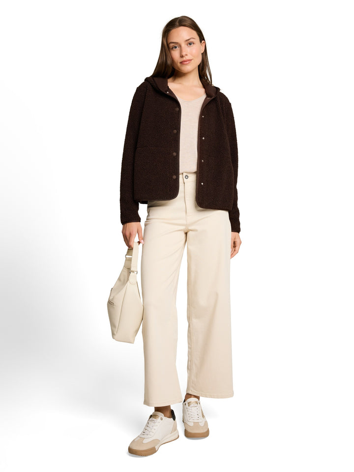 Sweatjacket teddy with buttons, java dark brown 13234 Bild 2
