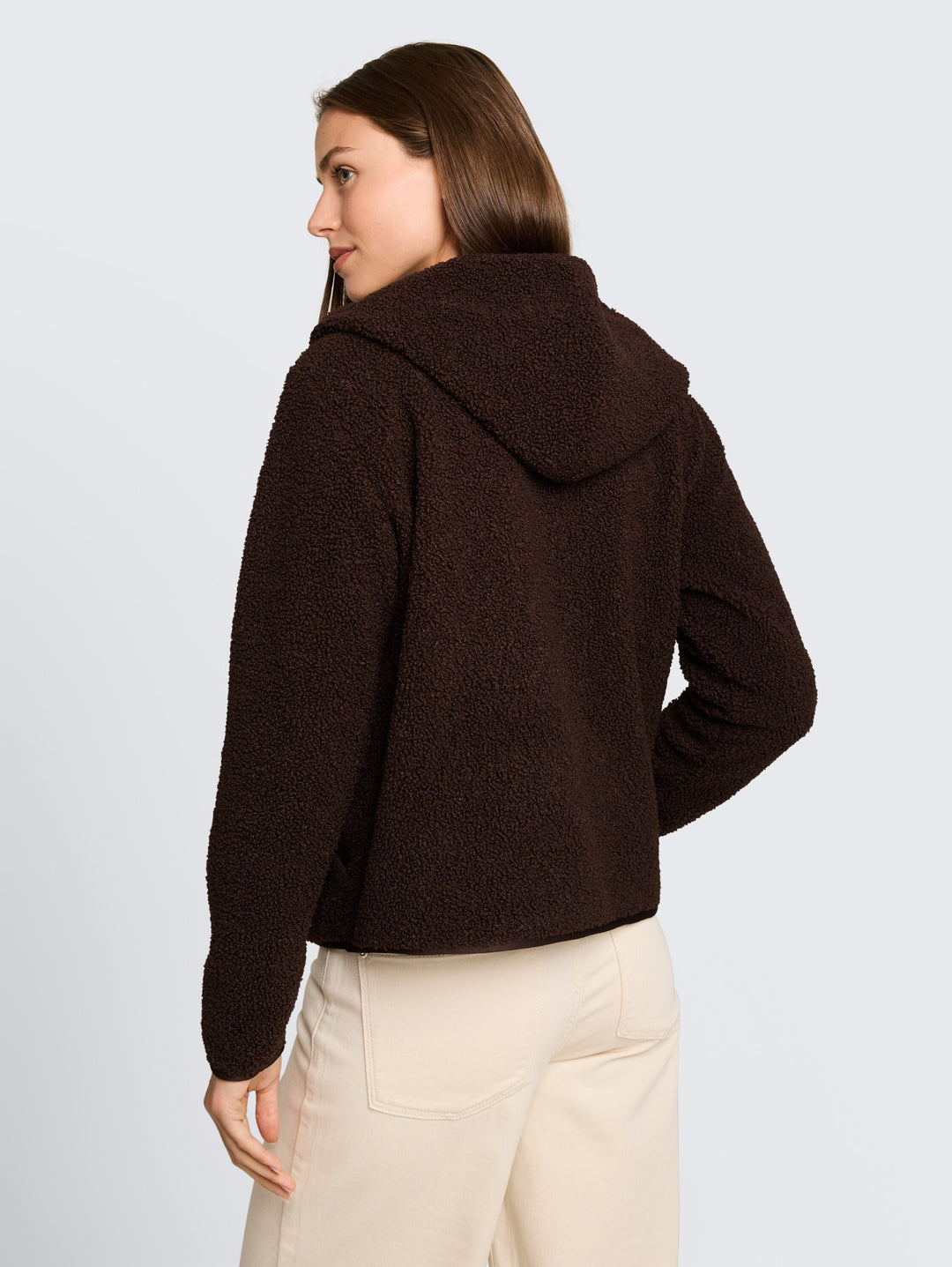 Sweatjacket teddy with buttons, java dark brown 13234 Bild 8